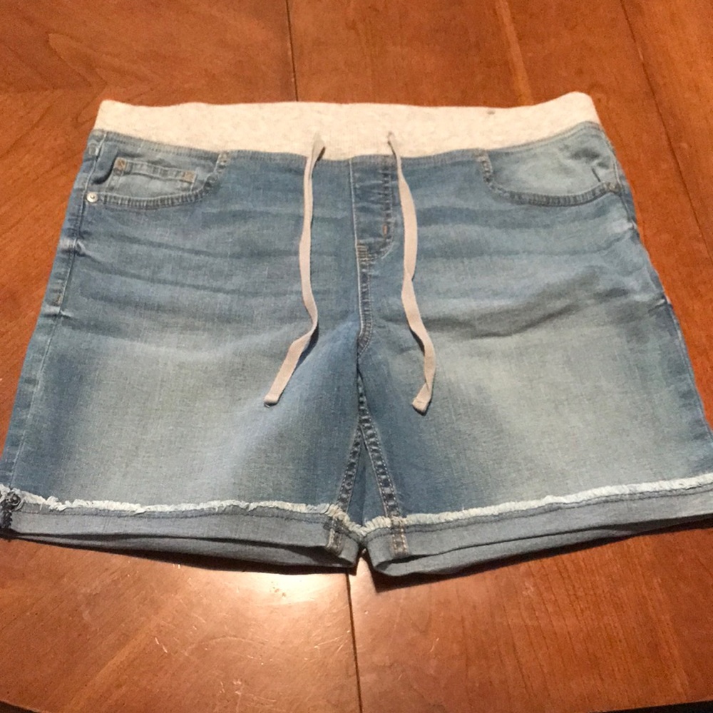 Girls Justice Waistband Jean Shorts